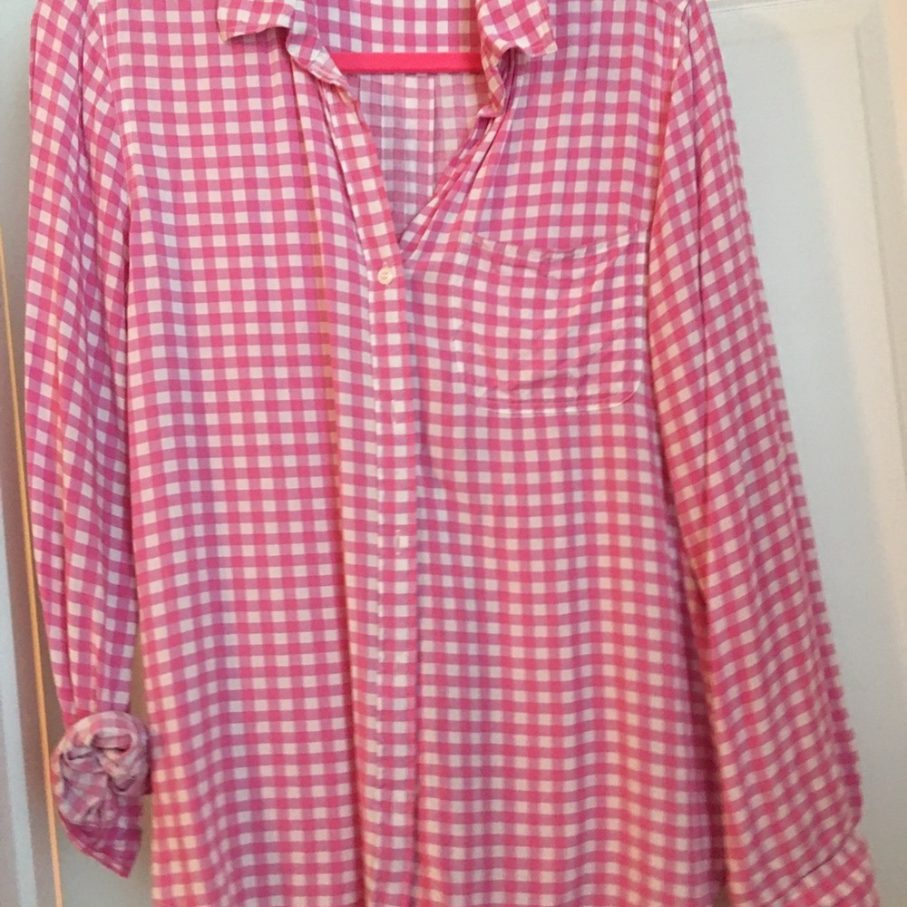 Pink Gingham Blouse